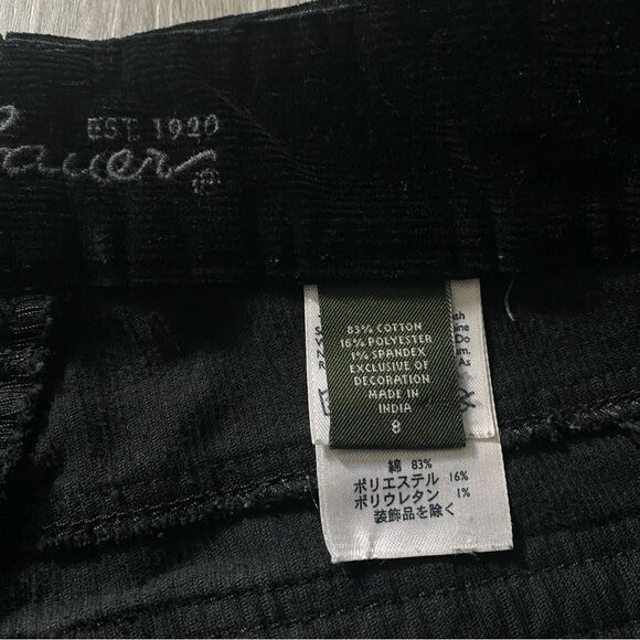 Eddie Bauer Corduroy Pants Black 8 Women’s Casual Comfy Minimalist - Picture 5 of 12